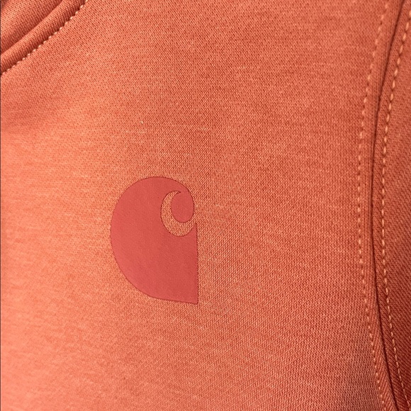 NWT Carhartt heathered pink rose  Hoodie with Logo - Picture 5 of 7
